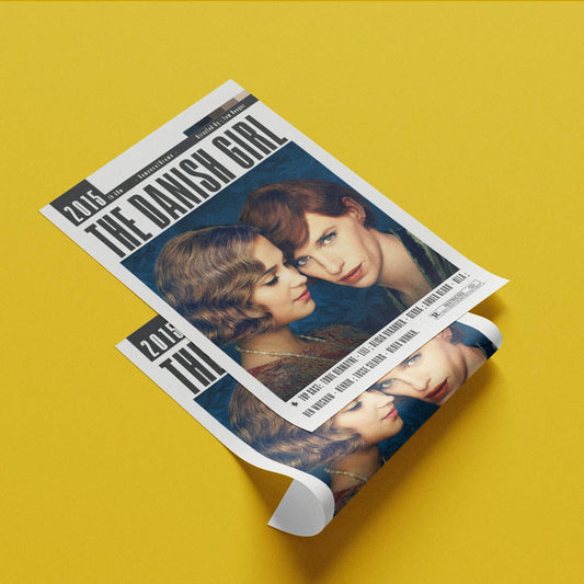 The Danish Girl 2015 LGBTQ+ film poster — Eddie Redmayne Alicia Vikander Lili Elbe Gerda Wegener 1920s transgender wall art print UK - 98types