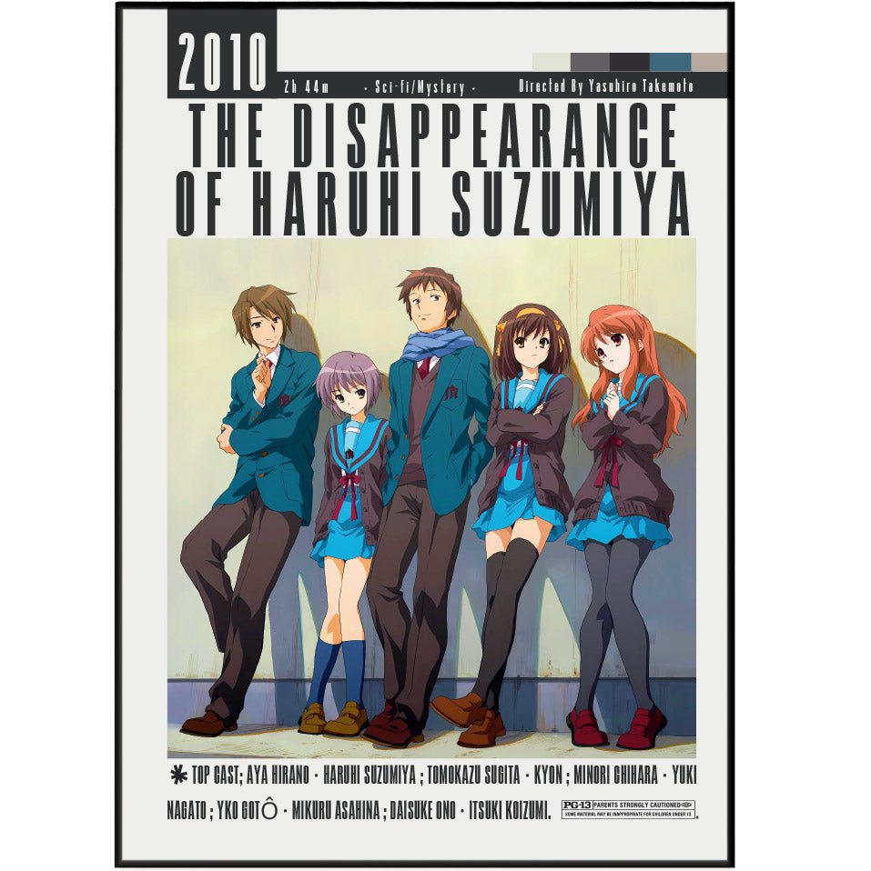 The Disappearance of Haruhi Suzumiya Movie Posters - 98typesModern Minimal Movies