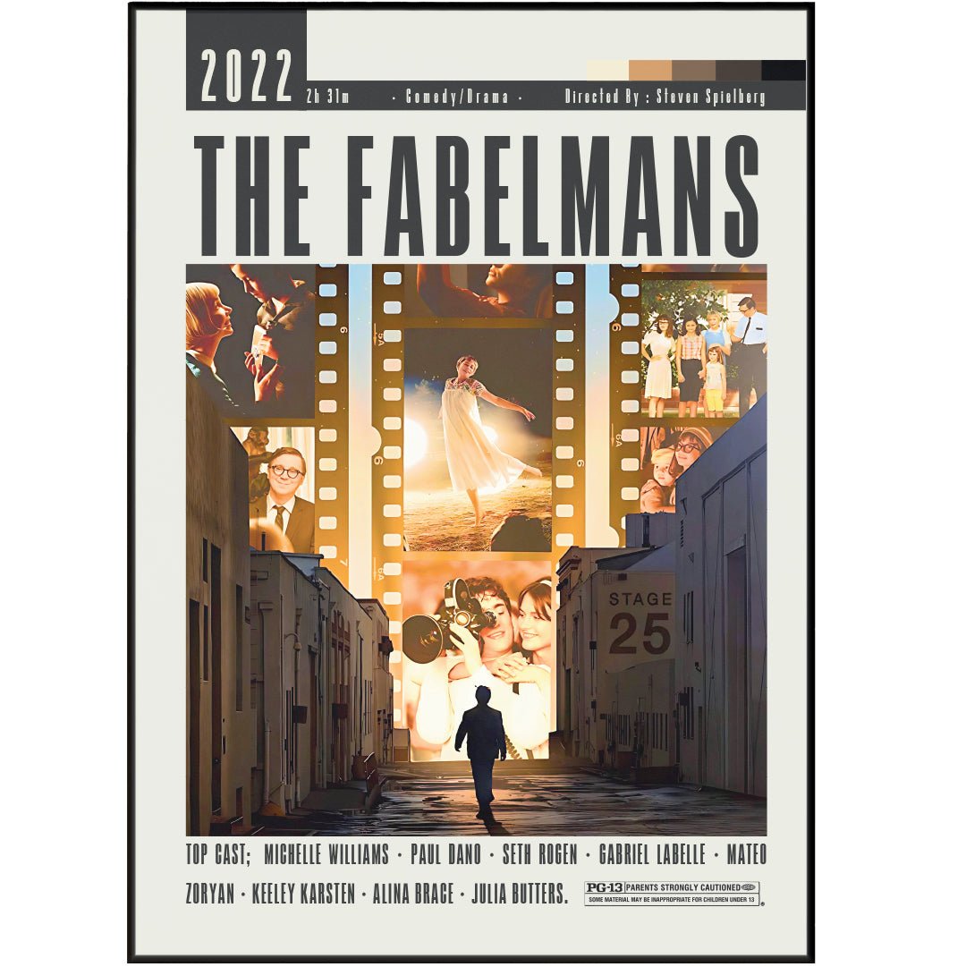 The Fabelmans 2022 film poster — Steven Spielberg Gabriel LaBelle coming-of-age filmmaking wall art print UK
- 98types