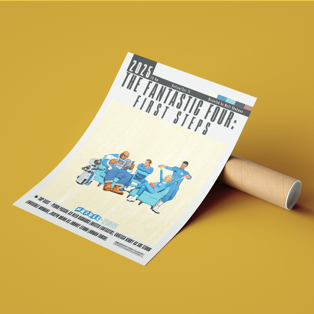The Fantastic Four First Steps 2025 Movies Posters - 98typesModern Minimal Movies