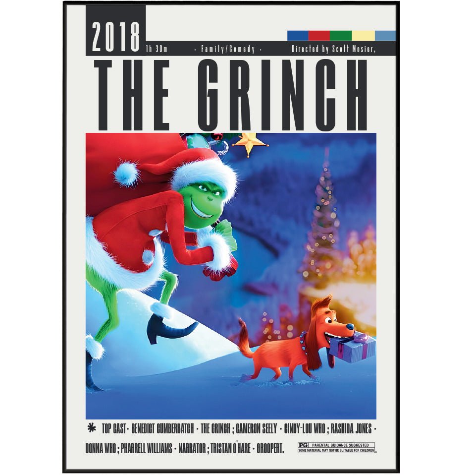 The Grinch (2018) Poster Modern Christmas Movie Print UK – 98