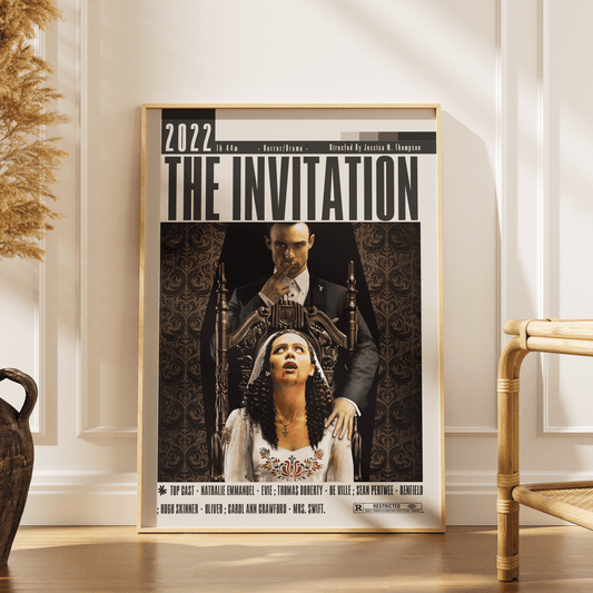The The Invitation 2022 horror film poster — Nathalie Emmanuel vampire gothic manor England wall art print UK
2022 Films Poster - 98types
