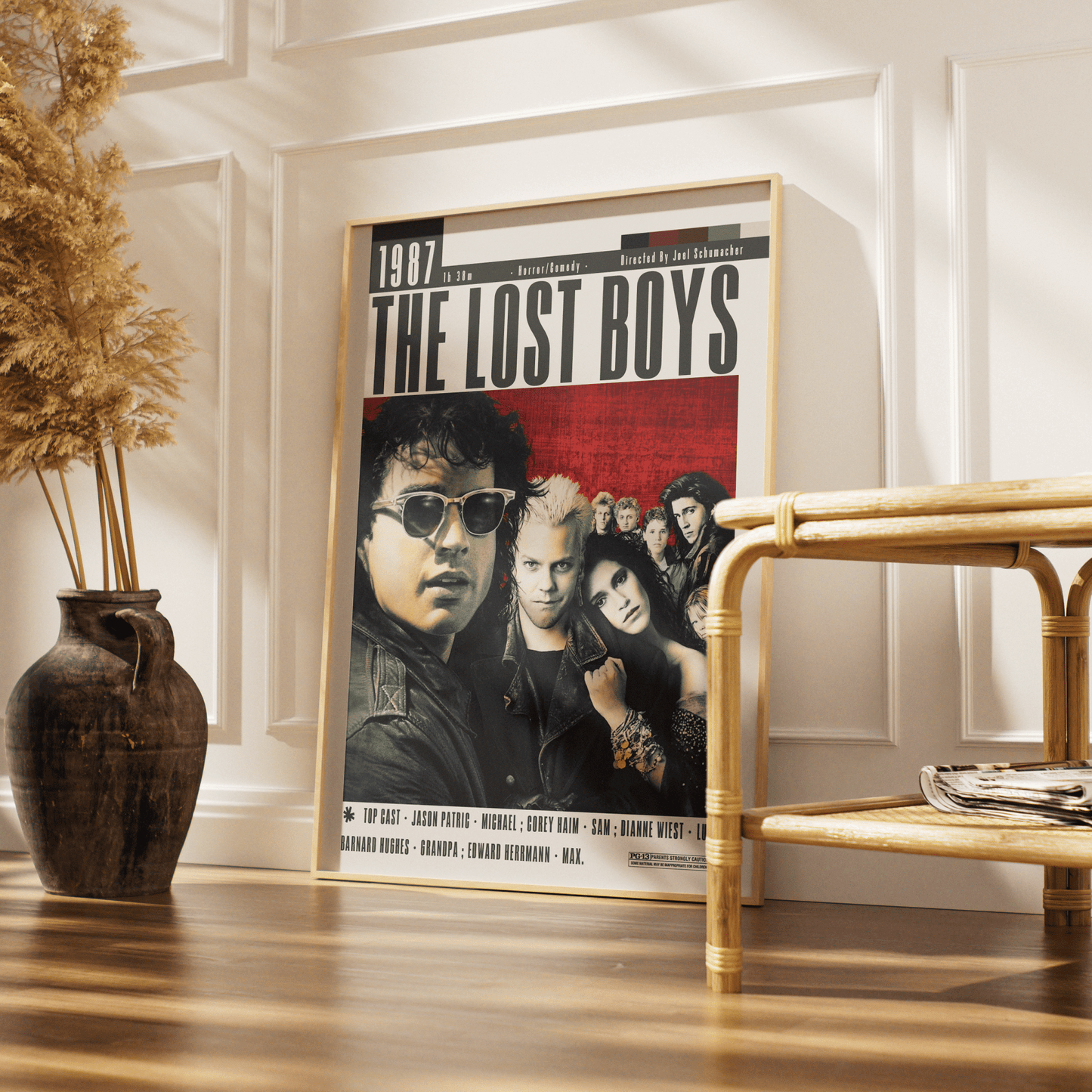 The Lost Boys 1987 horror film poster — Kiefer Sutherland Jason Patric Santa Carla vampire teen wall art print UK