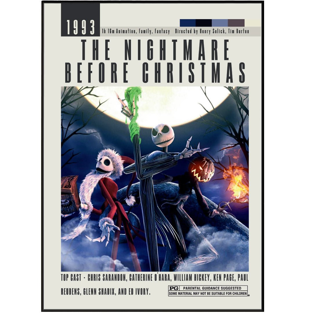 The Nightmare Before Christmas Posters | Tim Burton Movies - 98typesModern Minimal Movies