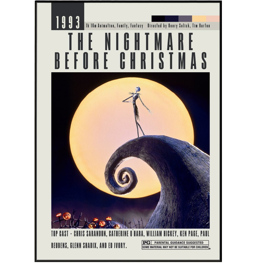 The Nightmare Before Christmas Posters | Tim Burton Movies - 98typesModern Minimal Movies