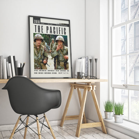The Pacific HBO TV series poster — WWII Marines Pacific War wall art print UK