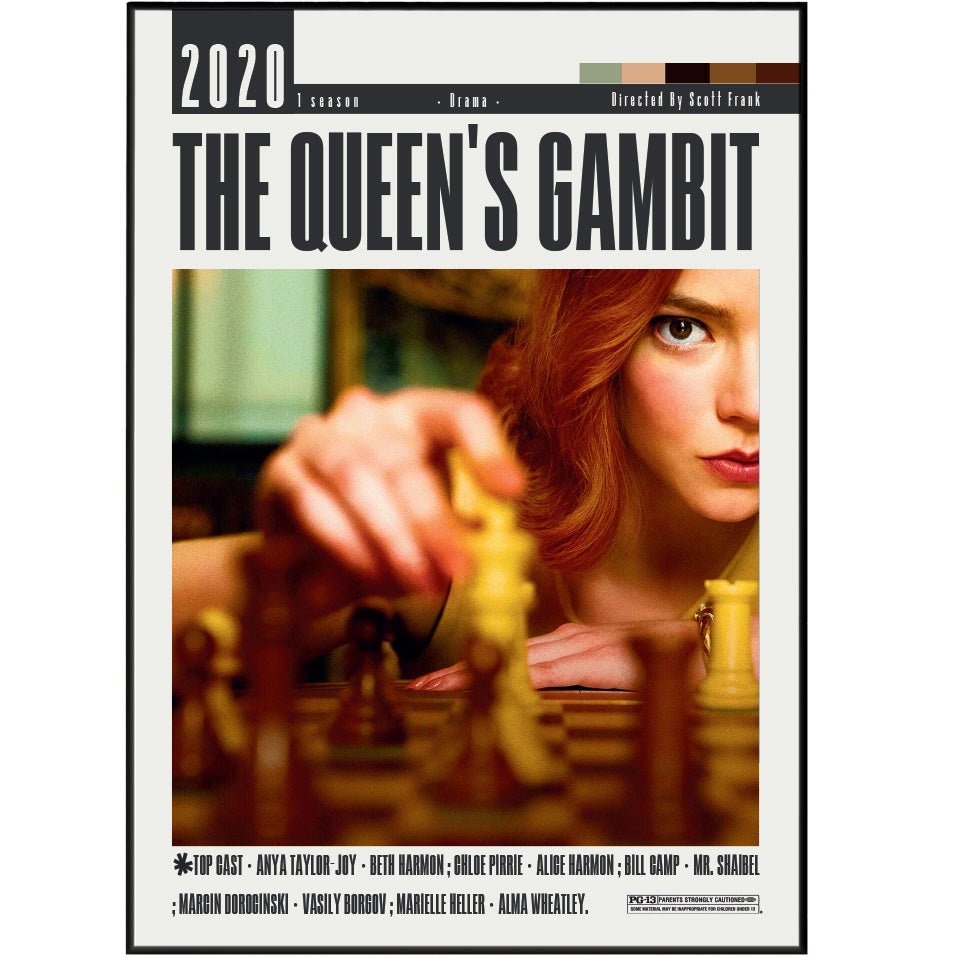 The Queen’s Gambit (2020) Poster - 98typesModern Minimal Movies