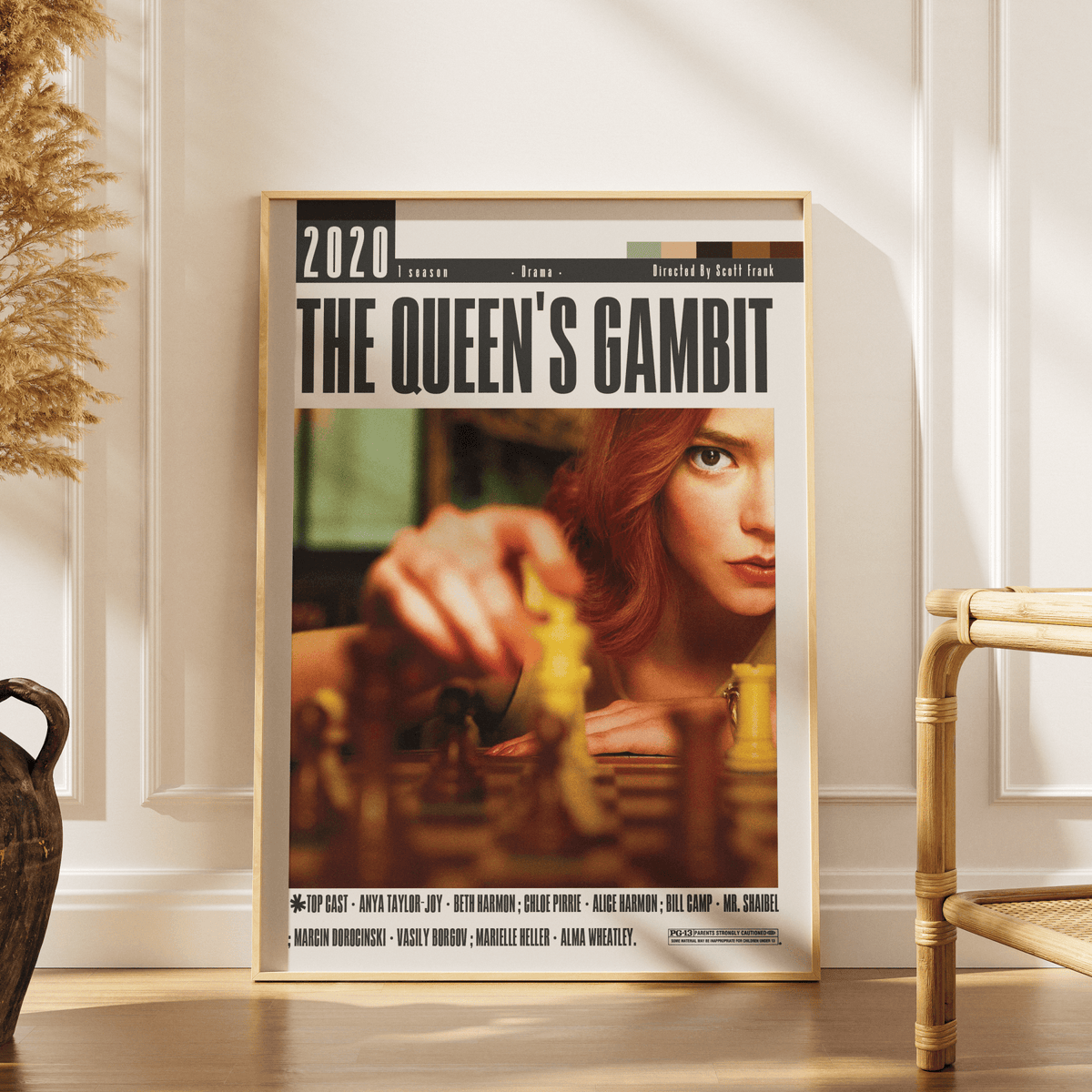 The Queen’s Gambit (2020) Poster - 98typesModern Minimal Movies