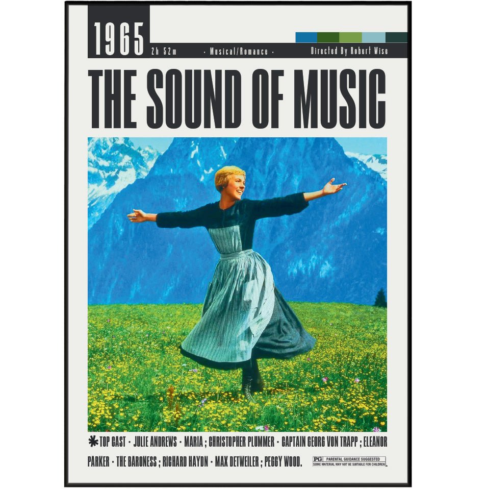 The Sound of Music (1965) Poster - 98typesModern Minimal Movies