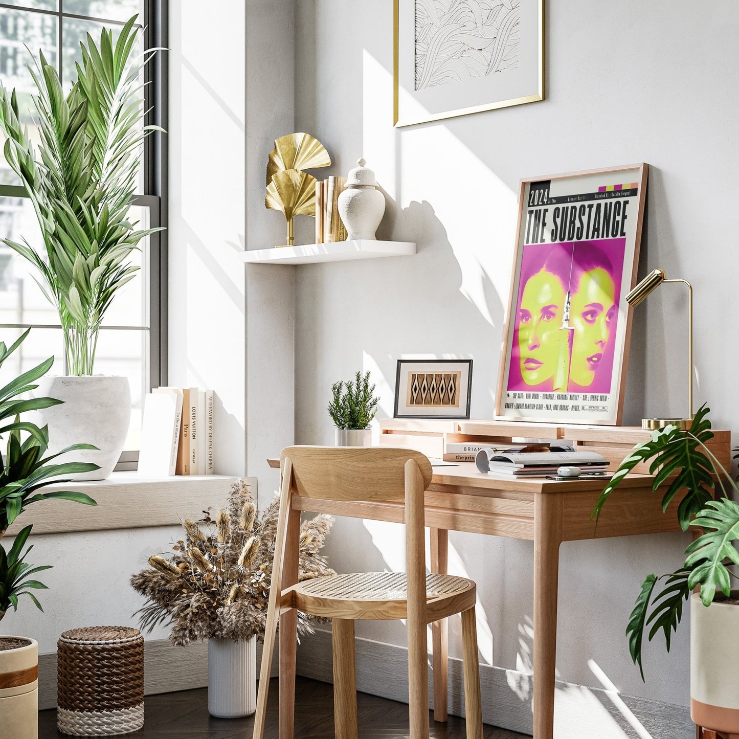 The Substance 2024 horror film poster — Coralie Fargeat Demi Moore Margaret Qualley body horror wall art print UK