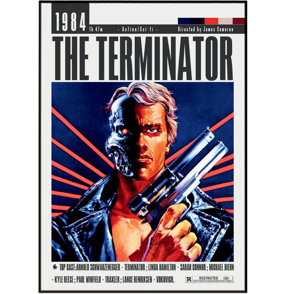 The Terminator 1984 Movie Posters - 98typesModern Minimal Movies