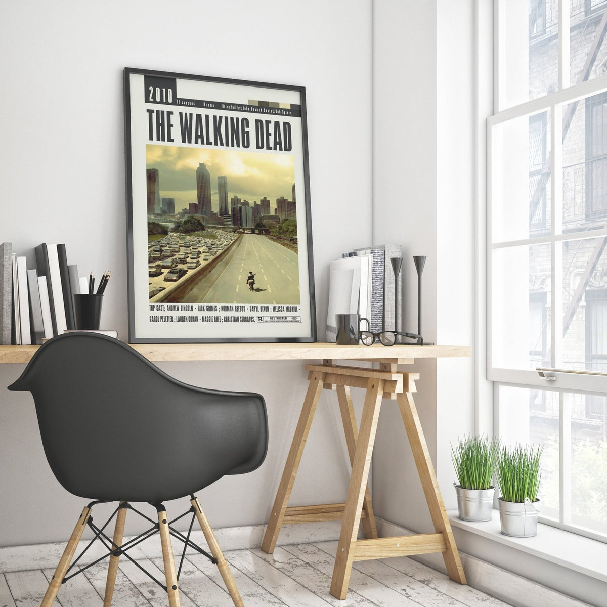 The Walking Dead AMC TV series poster β Rick Grimes zombie apocalypse wall art print UK