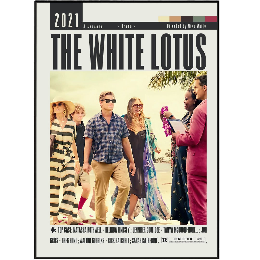 The White Lotus HBO TV show poster — luxury resort satire wall art print UK - 98types