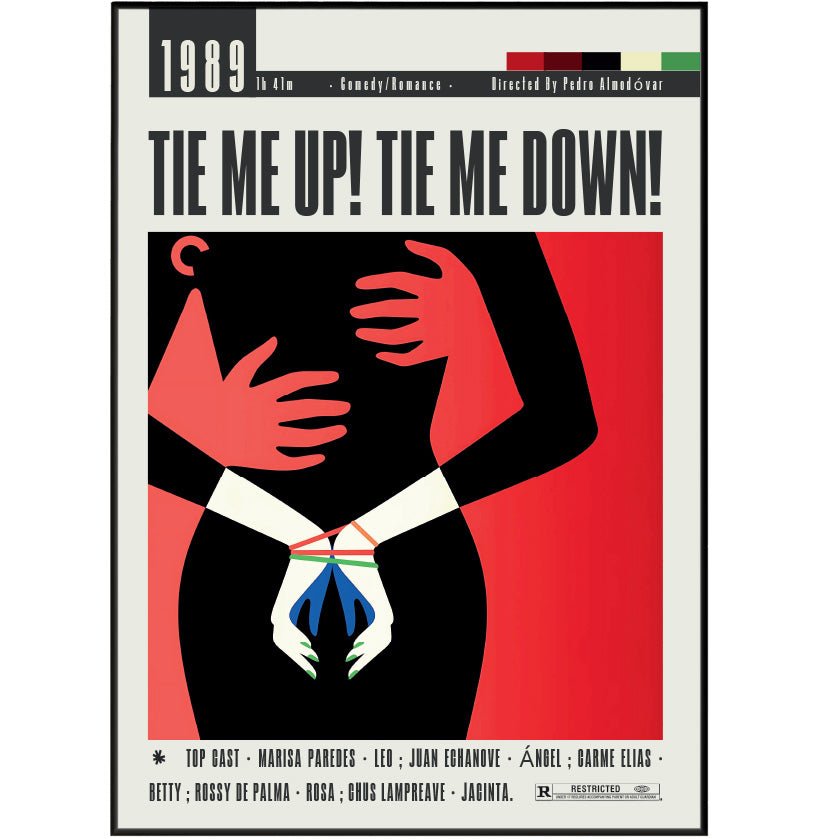Tie Me Up! Tie Me Down! (1990) Movie Posters - 98typesModern Minimal Movies
