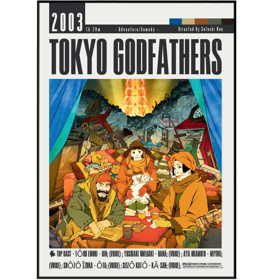 Tokyo Godfathers (2003) Movie Posters - 98typesModern Minimal Movies