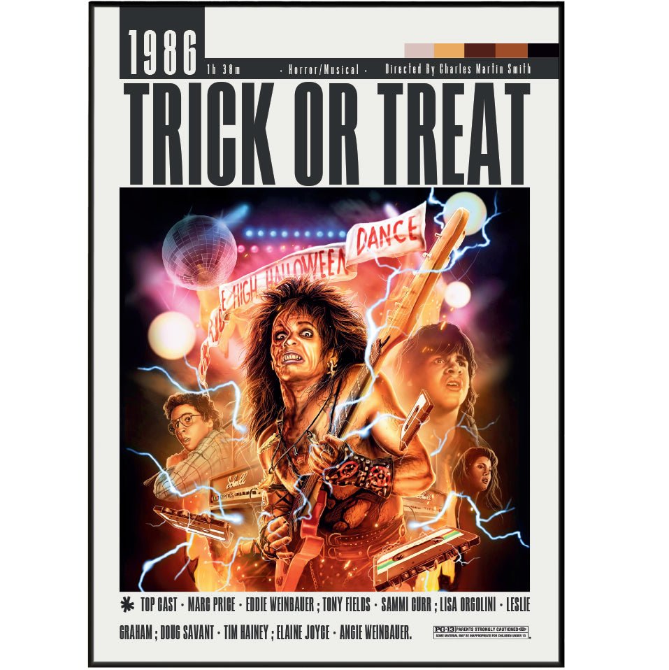 Trick or Treat 1986 minimalist movie poster print – 98types