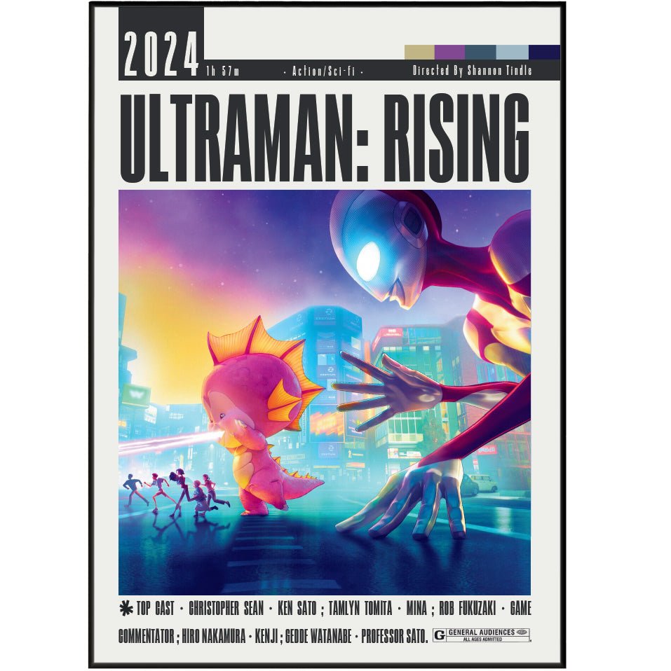 Ultraman: Rising (2024) Movie Poster - 98typesModern Minimal Movies