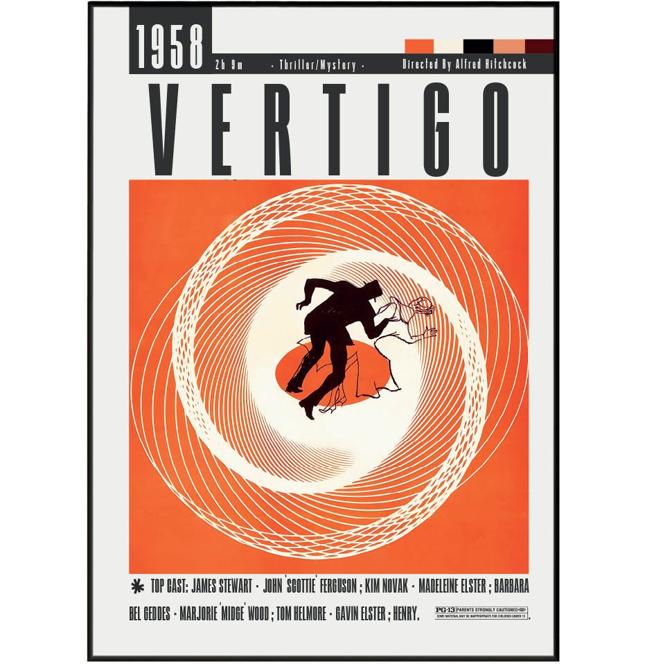 Vertigo Film Posters - 98typesModern Minimal Movies