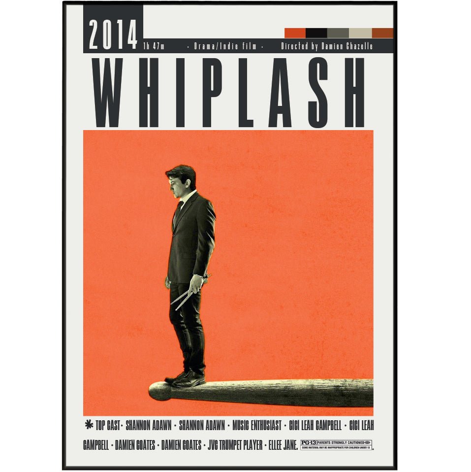 Whiplash Poster | Damien Chazelle Movies - 98typesModern Minimal Movies
