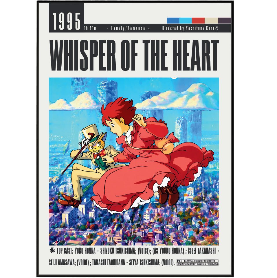 Whisper of the heart Film Poster - 98typesModern Minimal Movies