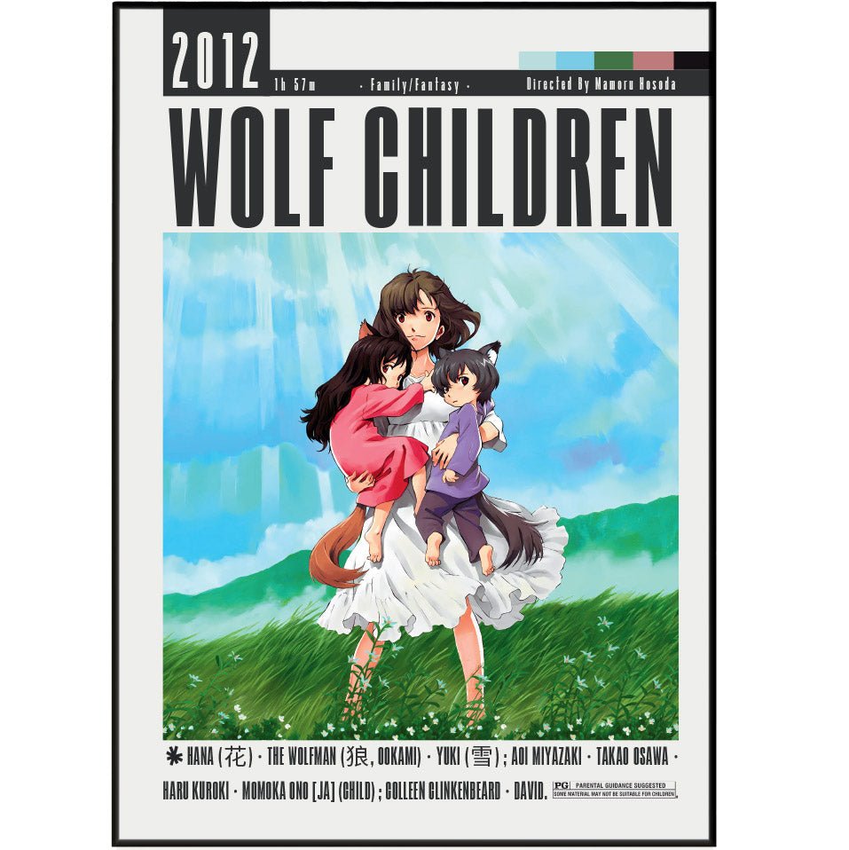 Wolf Children Movie Posters - 98typesModern Minimal Movies