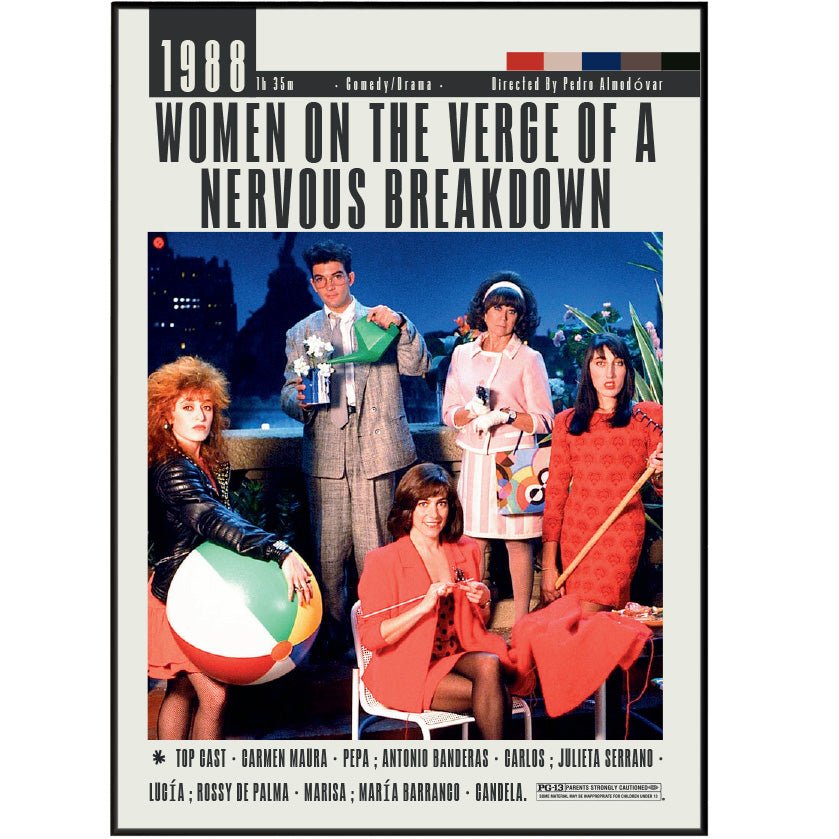 Women on the Verge of a Nervous Breakdown (1988) Movie Poster - 98typesModern Minimal Movies