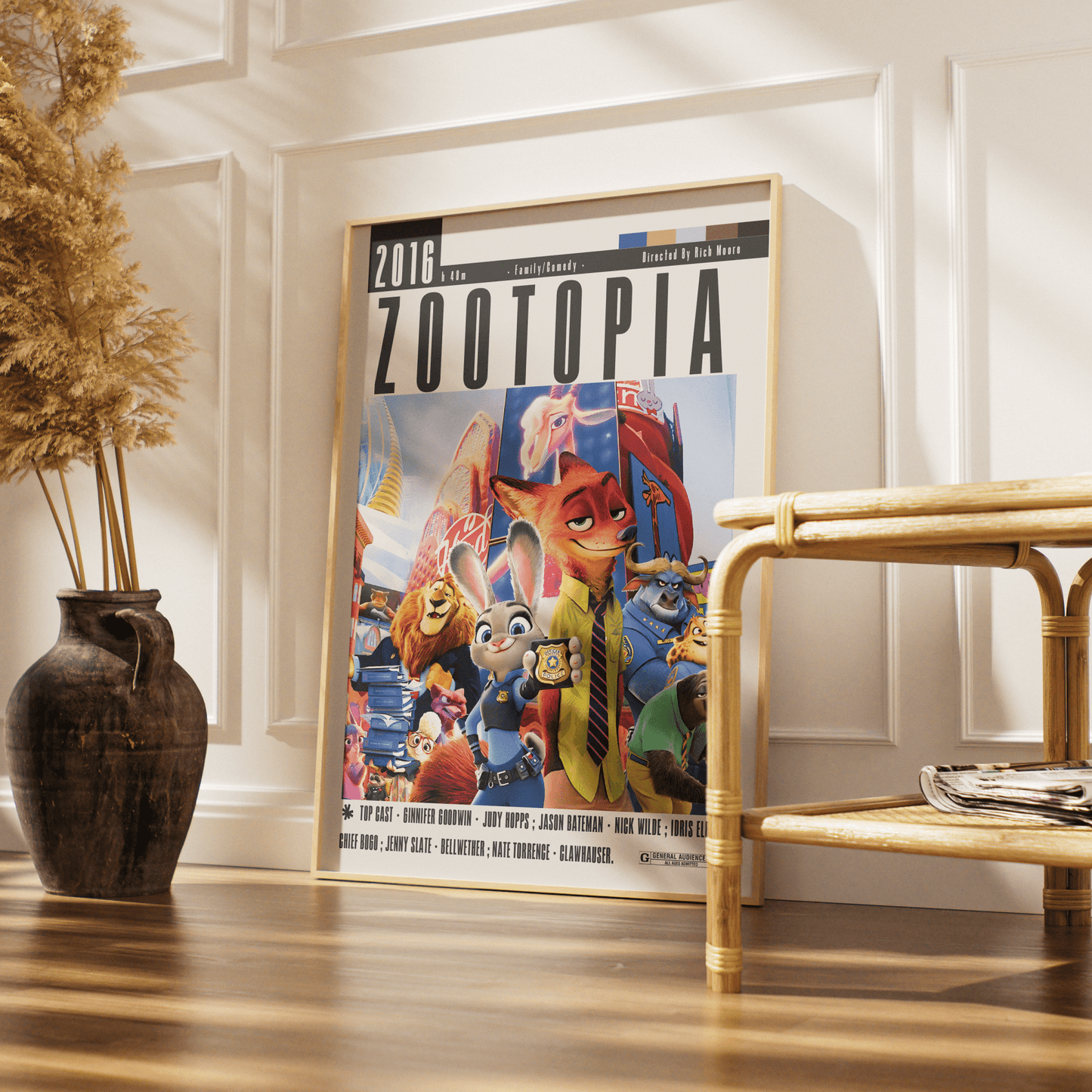 Zootopia 2016 Disney animated film poster — Judy Hopps Nick Wilde discrimination wall art print UK