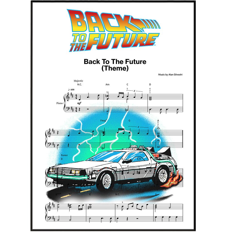 Back To The Future - Theme Poster - 98typesMusic