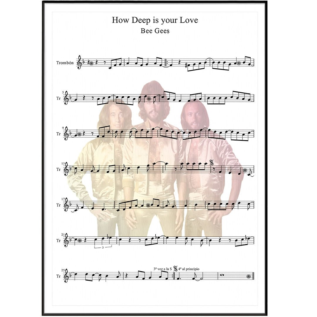 Bee Gees - How Deep Is Your Love Song PrinT - 98typesMusic