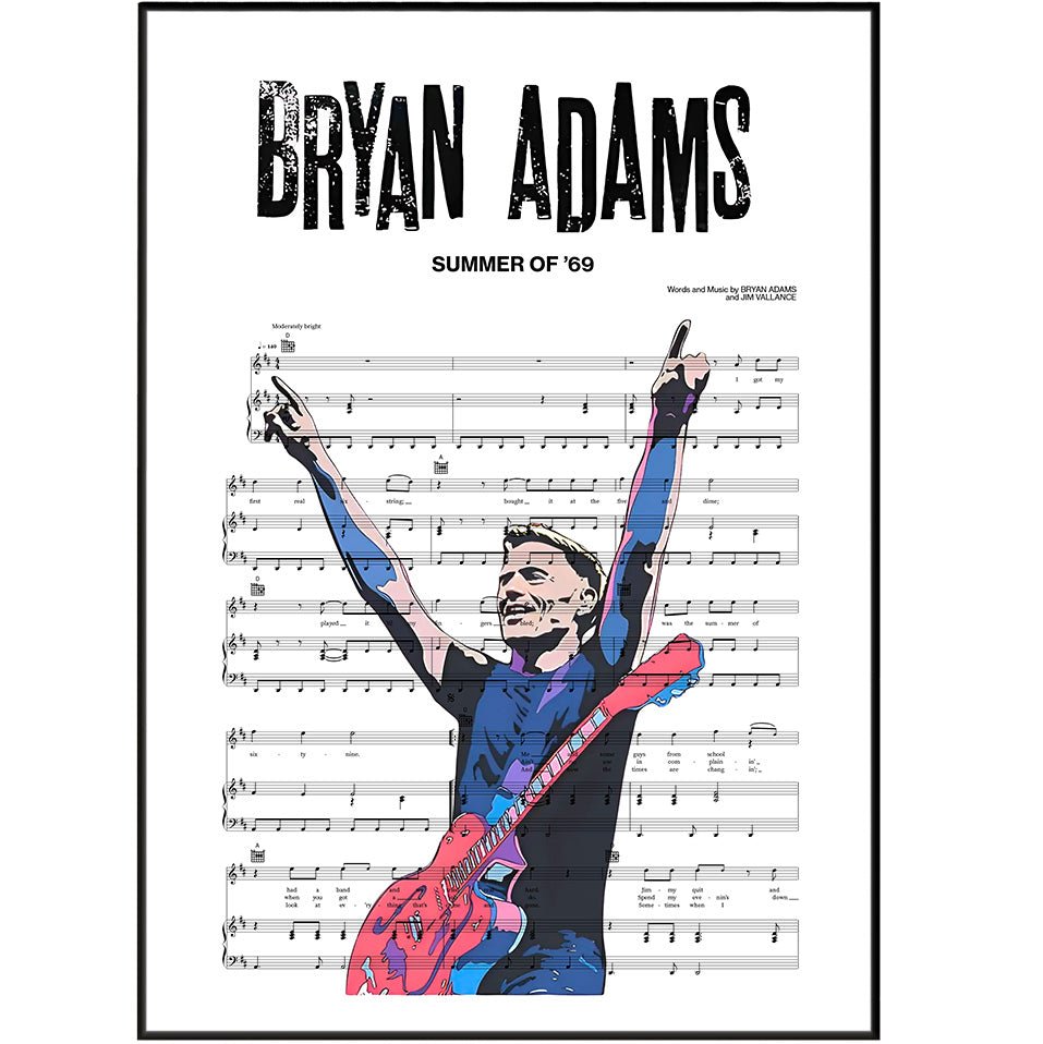 Bryan Adams - Summer Of '69 Poster - 98typesMusic