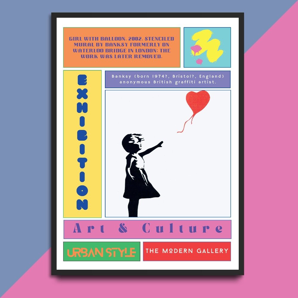 BALLON GIRL Street Art Poster - 98types