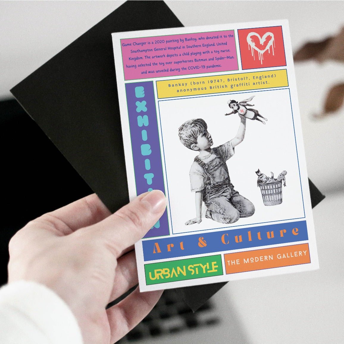 Game Changer NHS Superhero street art poster — nurse superhero child toy NHS tribute wall art print UK