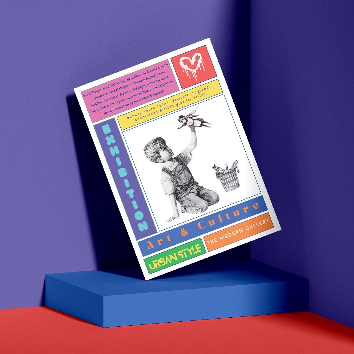 Game Changer NHS Superhero street art poster — nurse superhero child toy NHS tribute wall art print UK