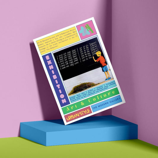 I Must Not Copy What I See on the Simpsons Street Art Poster - 98types