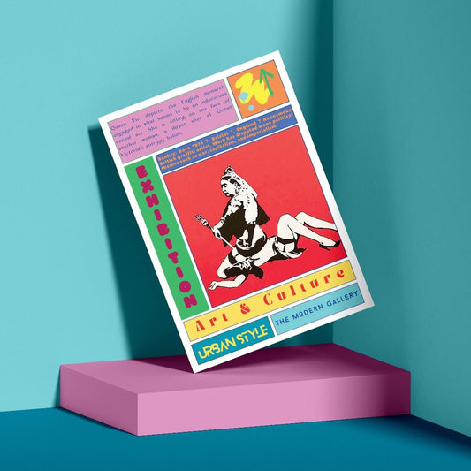 Queen Victoria anti-gay street art poster — LGBTQ+ urban graffiti commentary wall art print UK - 98types