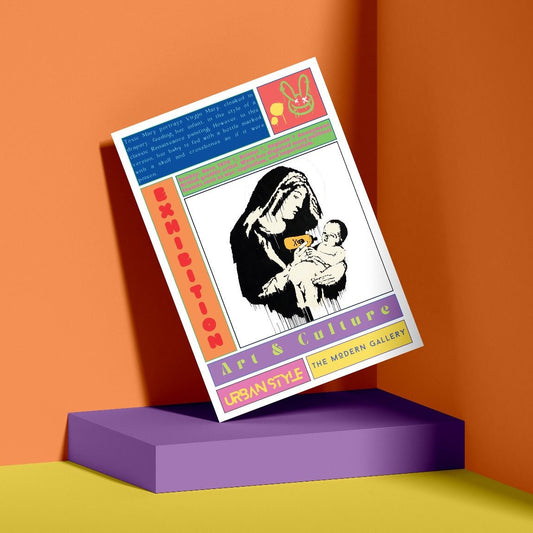 Toxic Mary street art poster — Virgin Mary toxic syringe urban graffiti wall art print UK