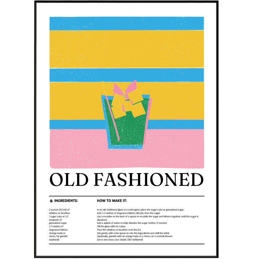 Old Fashioned Cocktail Posters - 98types