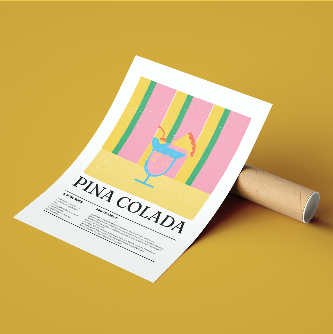 Piña Colada Cocktail Posters