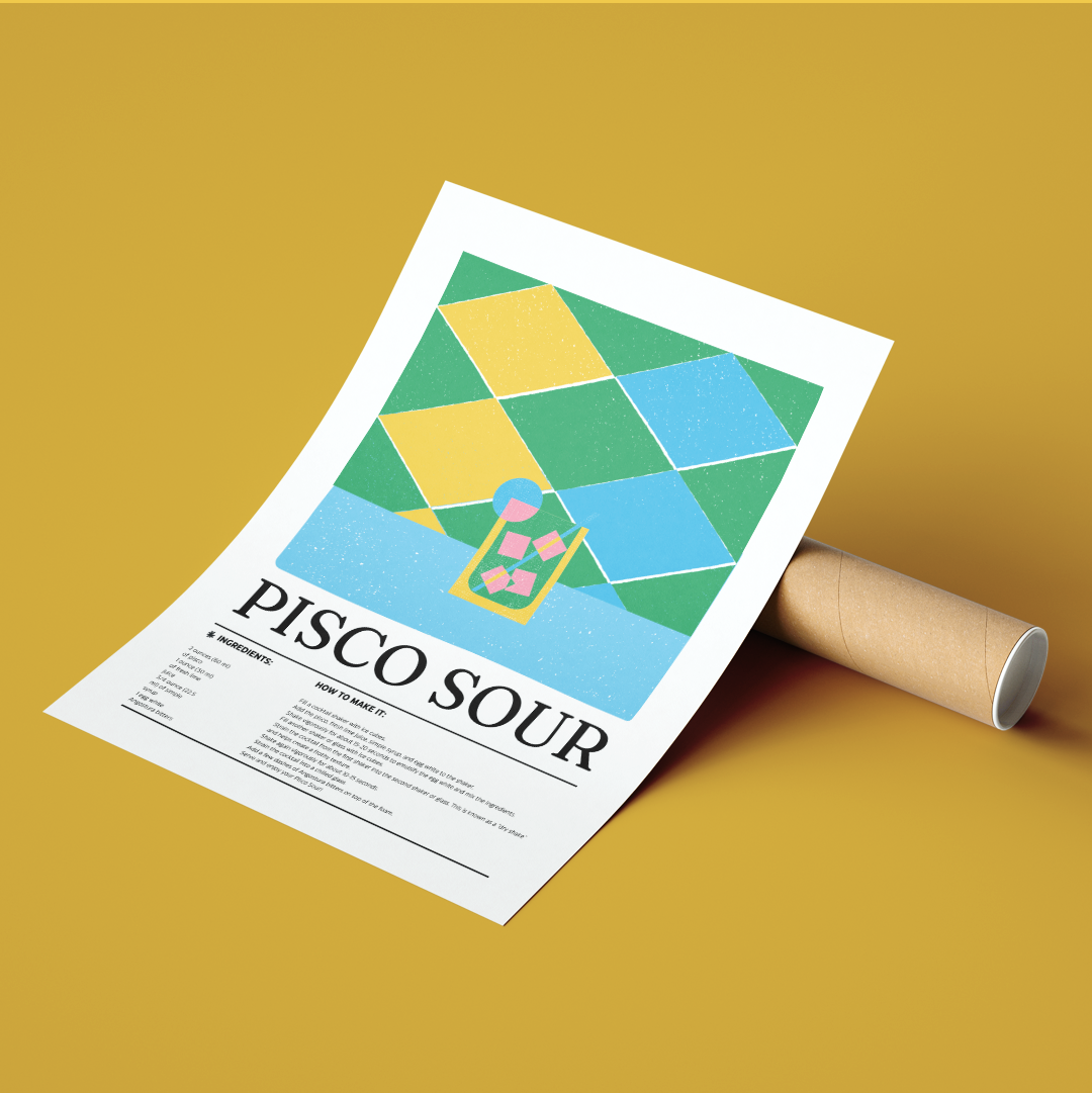 Pisco Sour Cocktail Posters