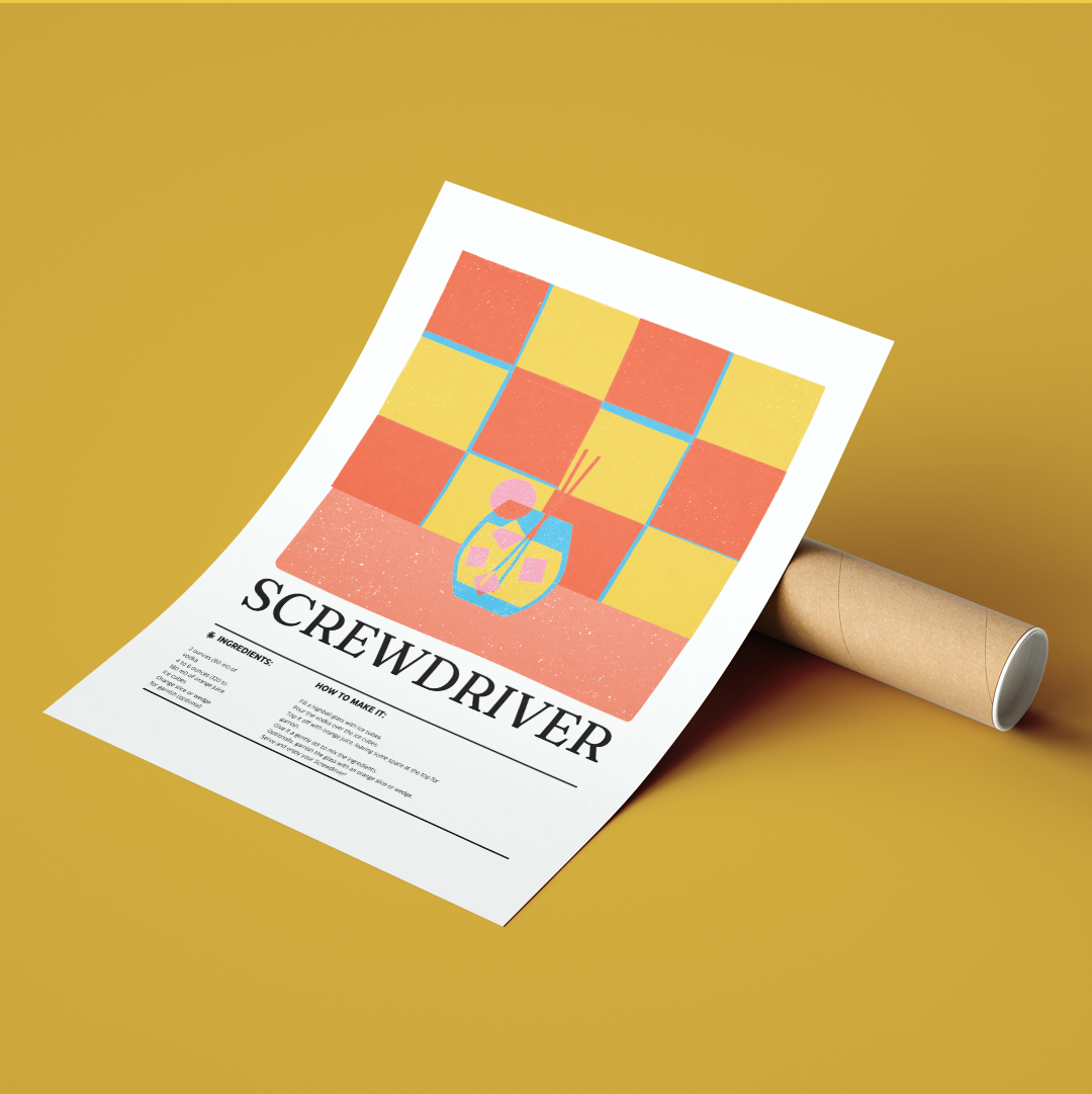 Screwdriver Cocktail Posters
