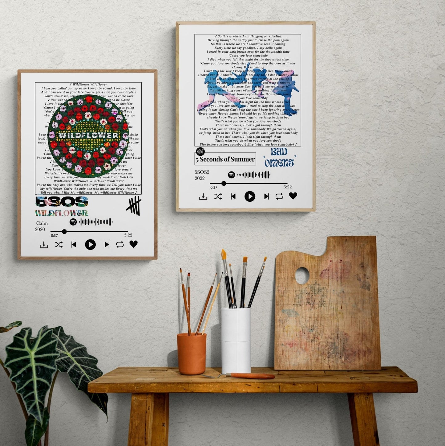 5 seconds of summer - Bad omens lyrics Prints - 98types