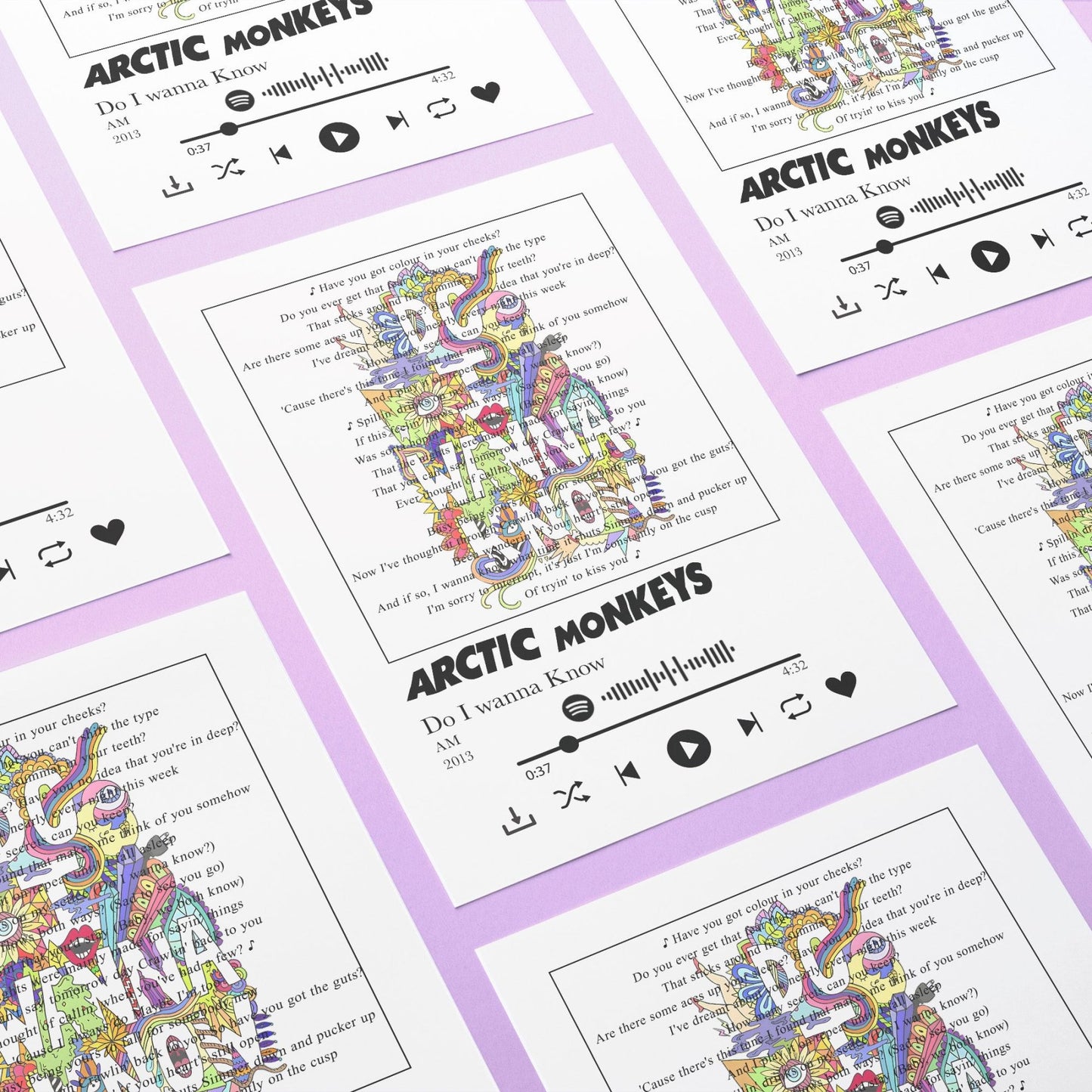 Arctic Monkeys - Do i wanna know Prints - 98types