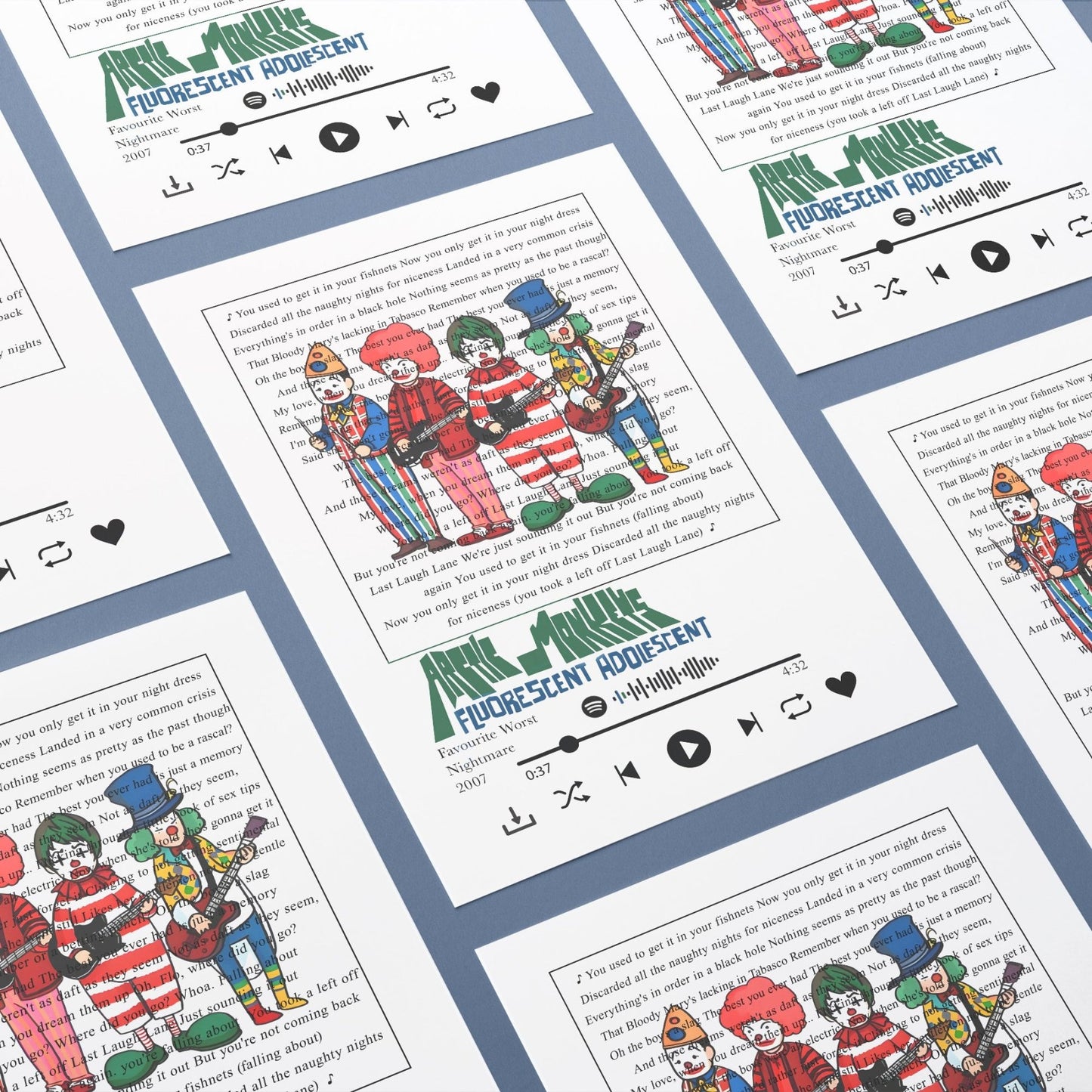 Arctic monkeys - Fluorescent Adolescent Lyrics Prints - 98types