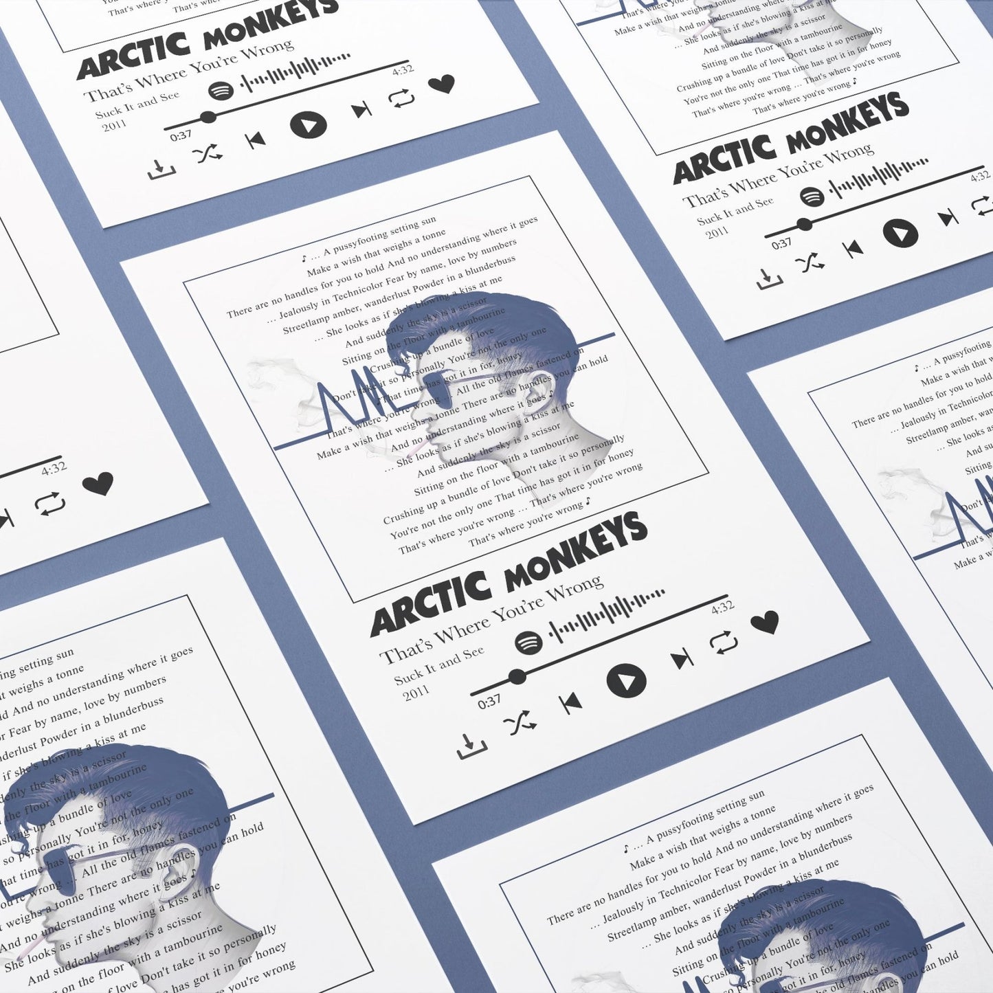 Arctic Monkeys - That’s Where You're Wrong Lyrics Prints - 98types