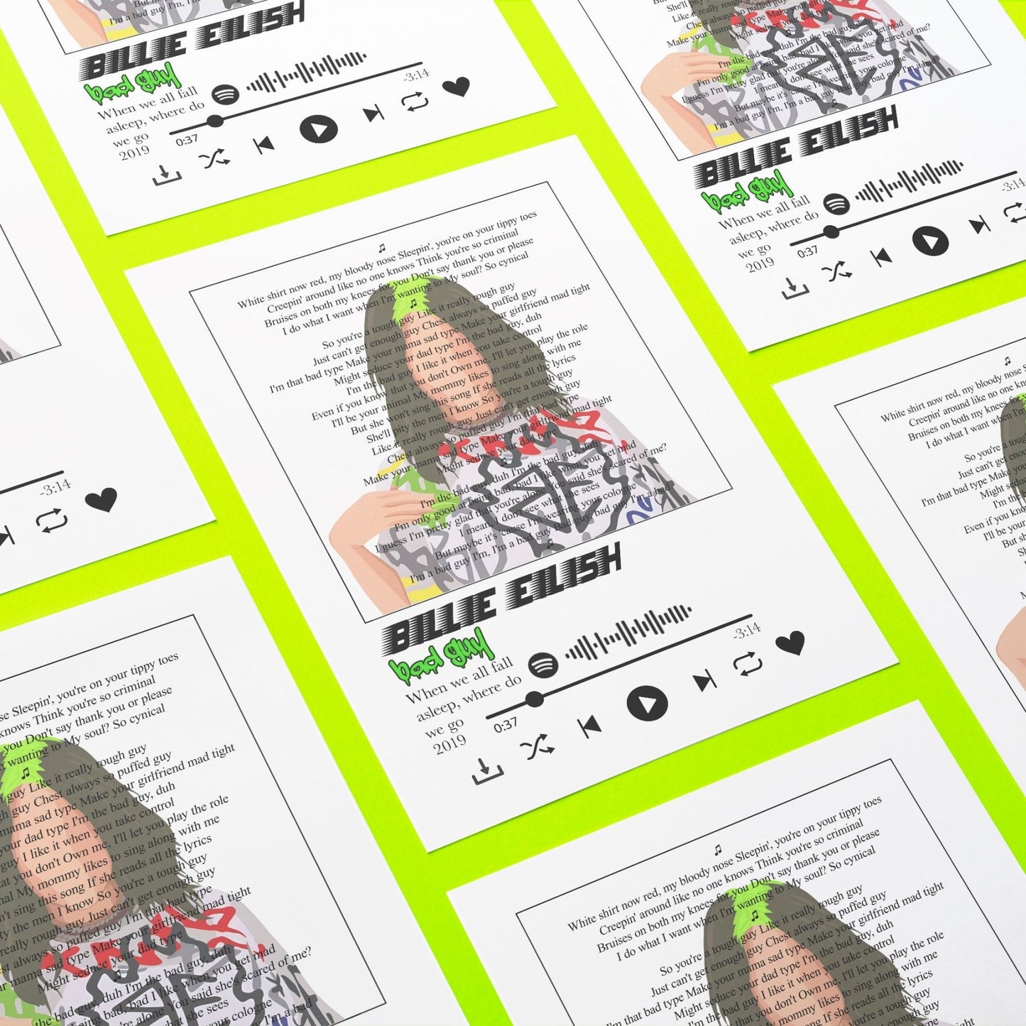 Billie Eilish - Bad Guys Prints - 98types