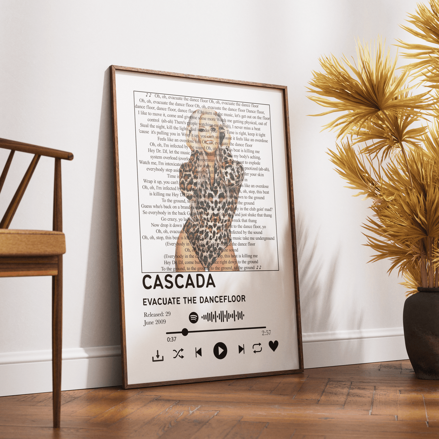 Cascada Evacuate the Dancefloor Lyrics Prints - 98typessong lyric prints