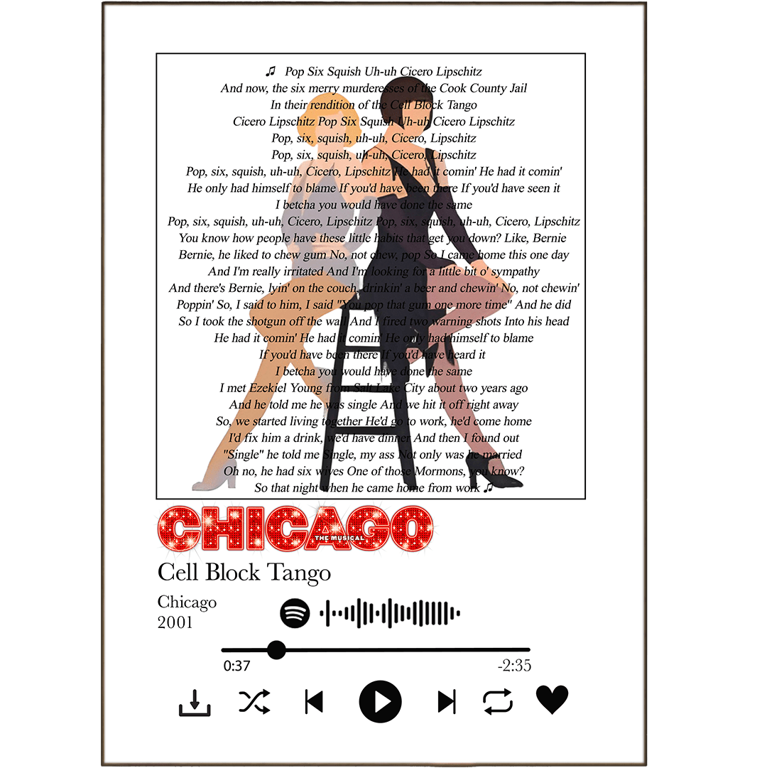 Chicago - Cell Block Tango Prints - 98types
