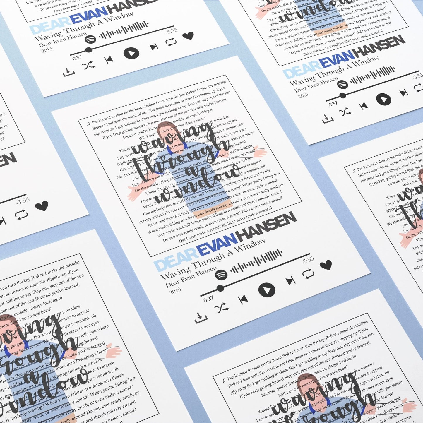 Dear Evan Hansen - Waiting by the Window Prints - 98typessong lyric prints