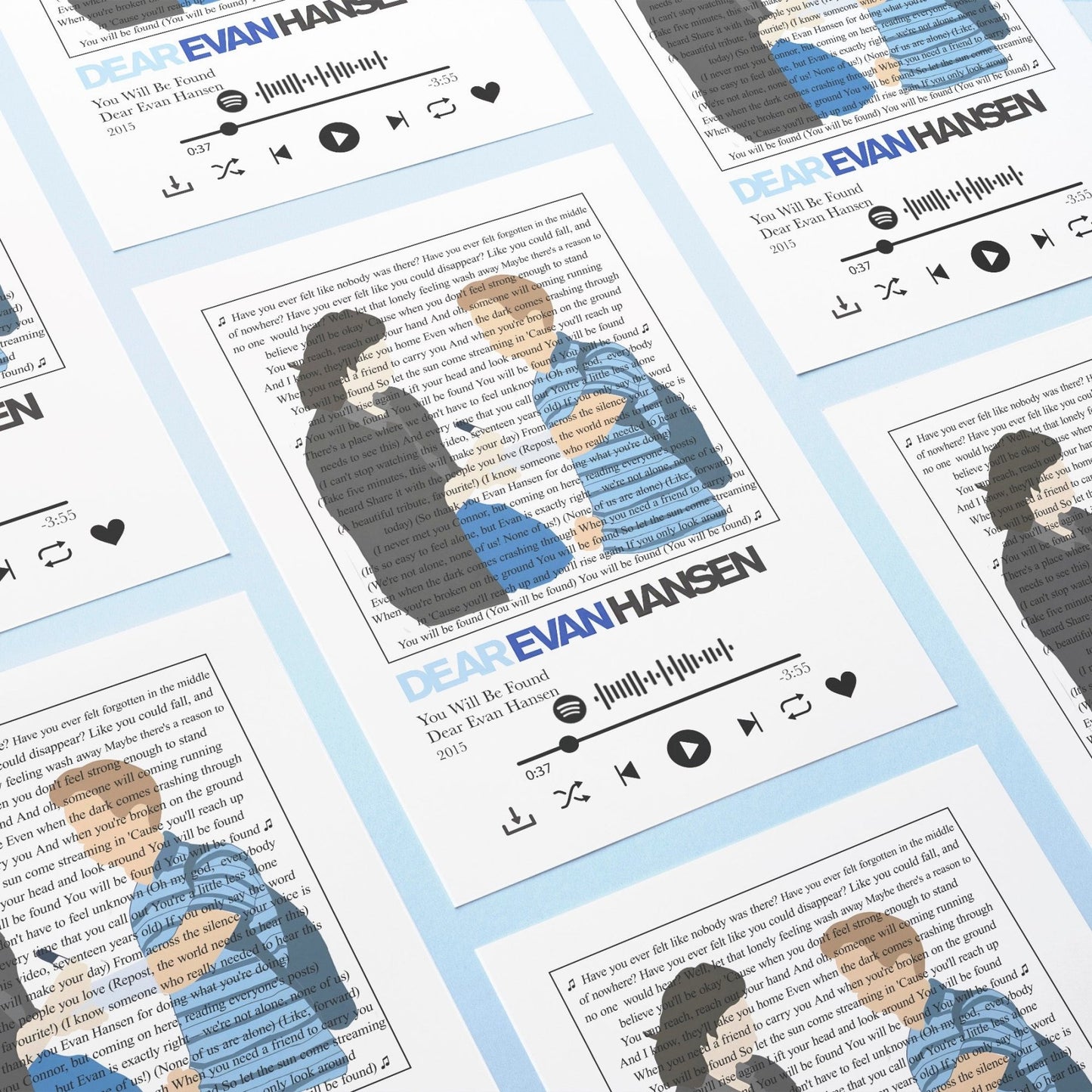 Dear Evan Hansen You Will Be Found musical song lyrics art print poster UK