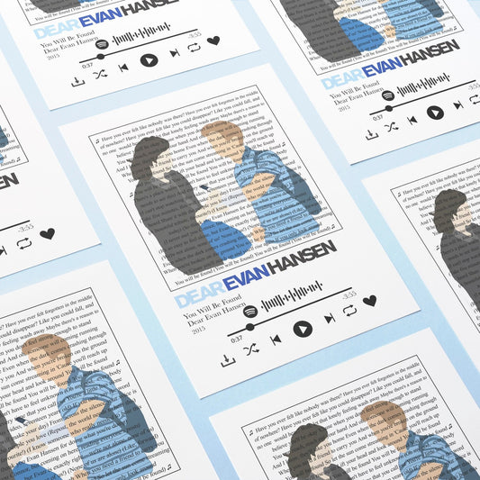 Dear Evan Hansen You Will Be Found musical song lyrics art print poster UK